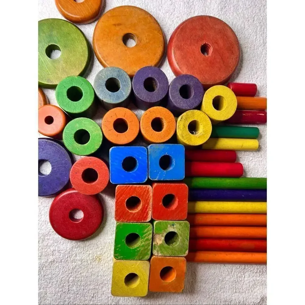 Collectible Set of Vintage Playskool COL-O-ROL BLOCKS